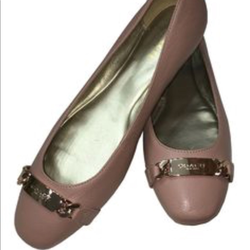 Light brown Coach flats